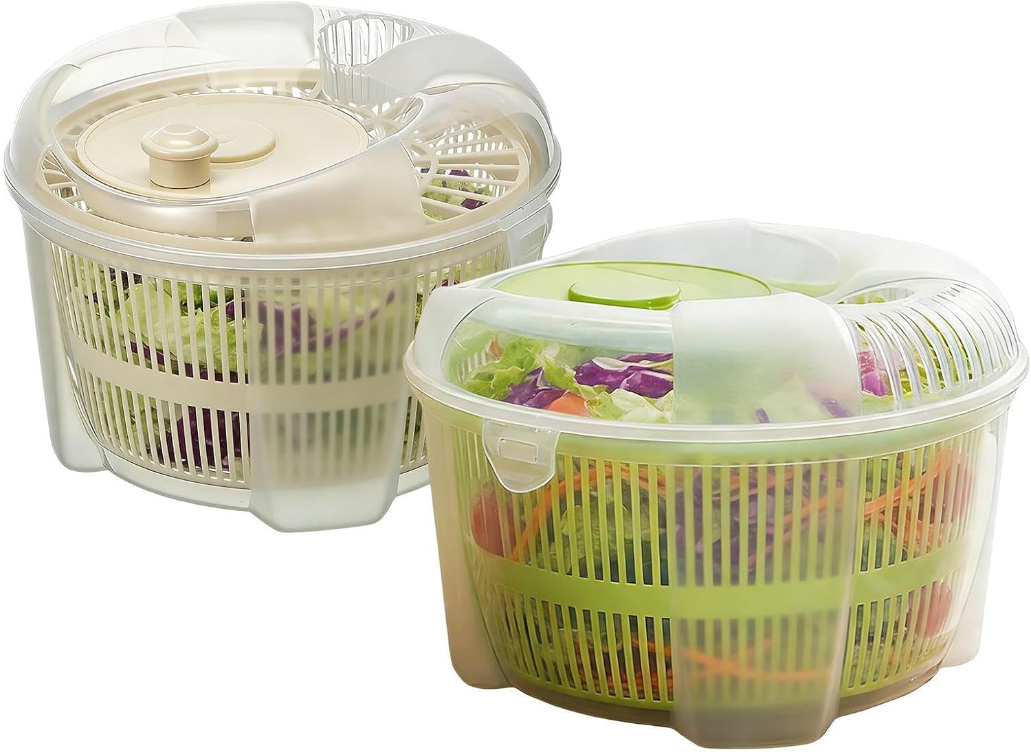 Salad Spinner, Efficient Moisture Removal:, 21x21x14cm, Vegetable Drainer With Squeezer, Integrated Colander Salad Bowl, Easy To Use, For Dumpling Filling, Kitchen, Dressing, Veggies, Onions