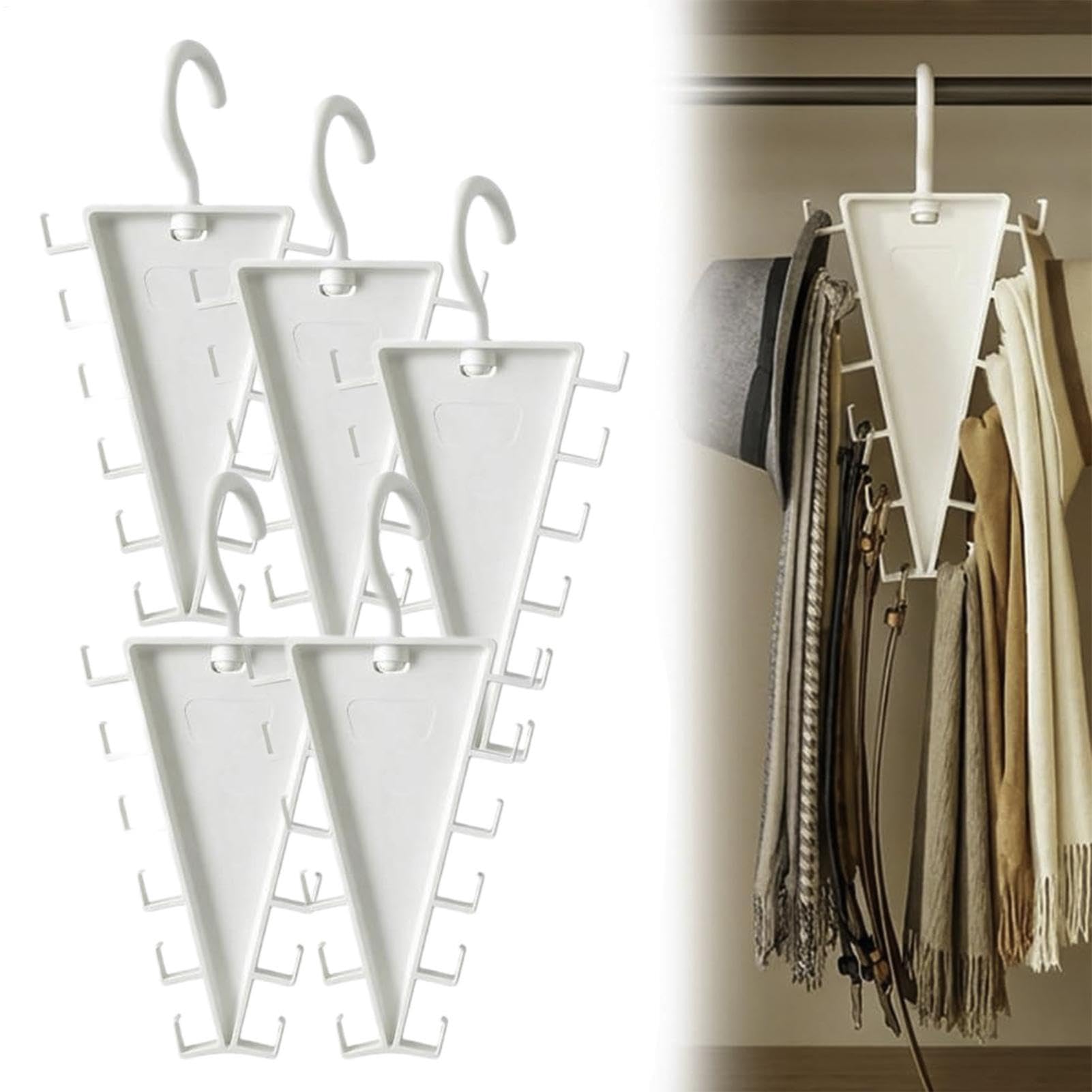 5 PCS Space Saving V Shaped Double-sided Closet Organizer Hanger