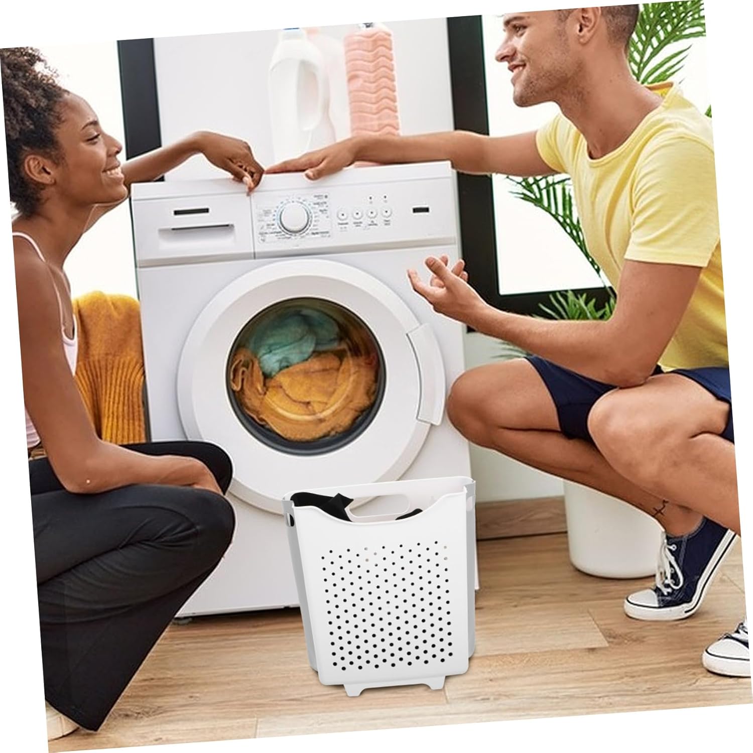 Wall Mounted Collapsible Laundry Basket Folding Space Saving Hamper Portable Storage Holder for Bedroom Bathroom Household Organization