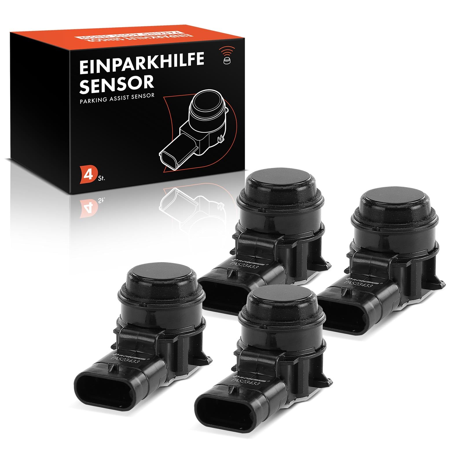 Frankberg 4x Sensore di Parcheggio PDC Anteriore Posteriore Compatibile con Compass M6 M7 MP MV 2.0L 2016-2025 Renegade SUV B1 BU BV 2.0L 2015-2025 Replace# 52112205AA