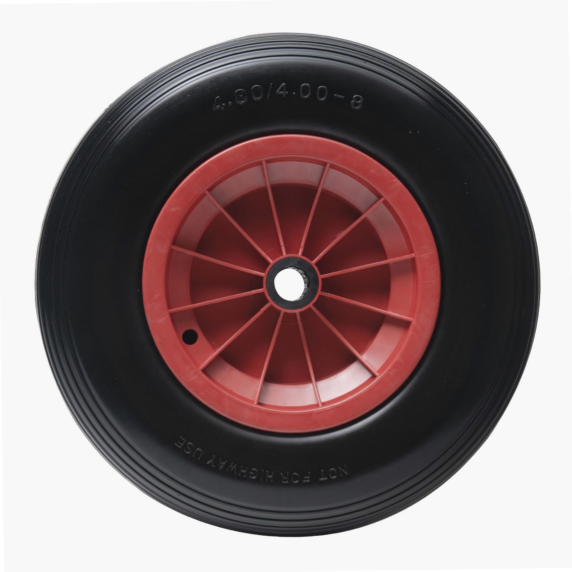 WERKA PRO - 10356 - Roue Increvable 15" - Diam 385 x 75 mm - Alésage 25 mm - pour Brouette ou Remorque Jardin