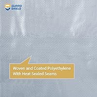 Vista 5 de GUARD SHIELD Lona plateada impermeable de 10 x 12 pies, cubierta de lona de polietileno multiusos de servicio medio, 7 mil