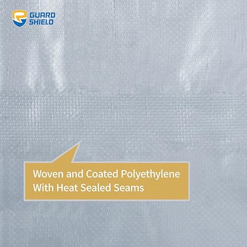 Miniatura 5 de GUARD SHIELD - Lona plateada impermeable de 15 x 15 pies, cubierta de lona de polietileno, multiusos, de resistencia media, de 7 mil