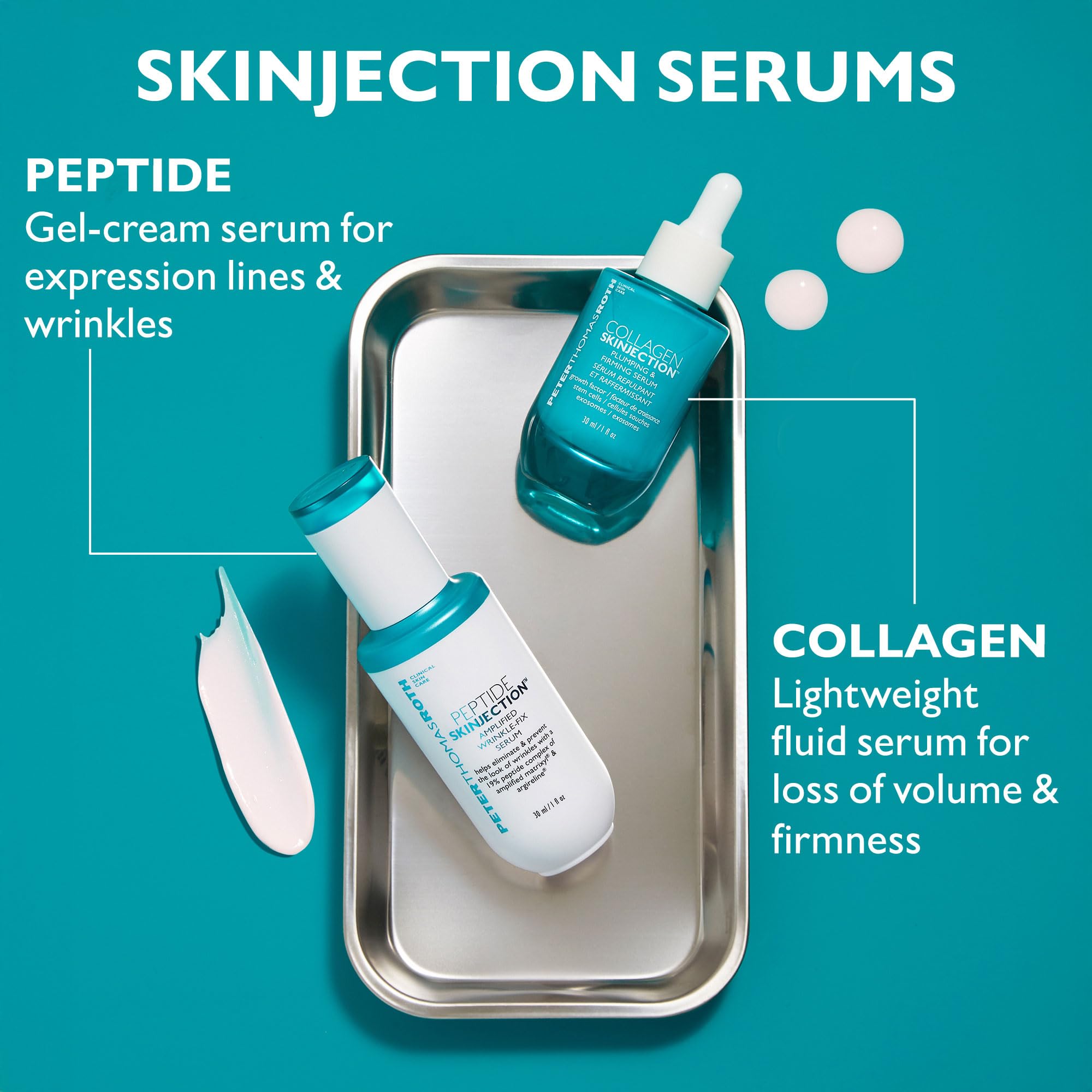 Peter Thomas Roth | Collagen Skinjection™ Plumping & Firming Serum | Skin Barrier Serum, Exosome Serum For Face, Collagen Peptides Serum