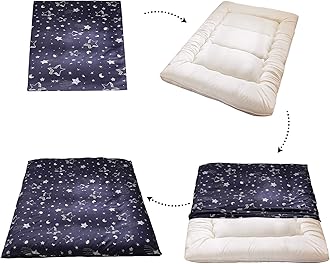 MAXYOYO Mattress Cover for Traditional Japanese Futon Mattress, Futon Floor Mats Cover with Zipper, Super Soft and Machine Washable, Star, Full