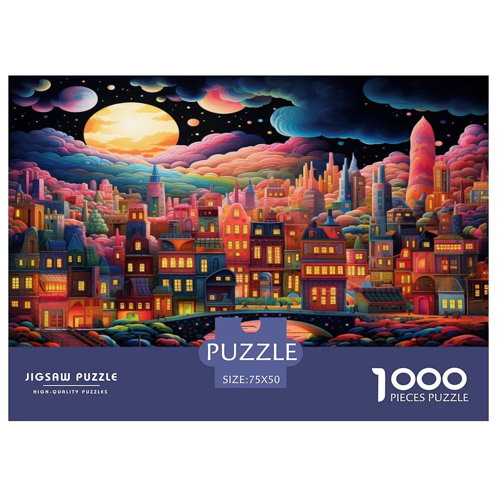 City Night Scenery Puzzle dla dorosłych 1000 sztuk Puzzle dla dorosłych Puzzle Puzzle Zabawki 1000 sztuk Puzzle Wyzwanie Dla Dorosłych Wystrój domu 1000 sztuk (75 x 50 cm)