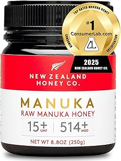 New Zealand Honey Co. Raw Manuka Honey UMF 15+ | MGO 514+, UMF Certified / 8.8oz