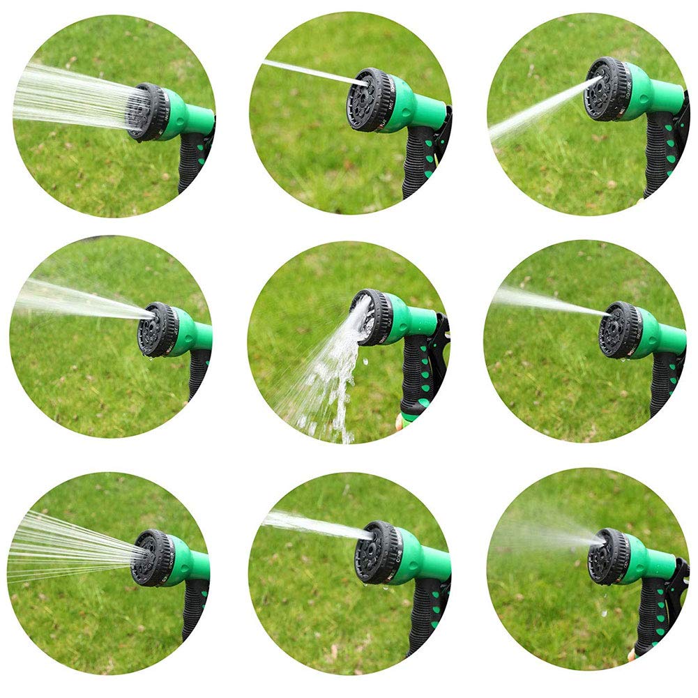 BAKAJI Carrete de manguera de jardín Manguera de agua con bloqueo automático Fijación a la pared Manguera de PVC Soporte de pared Ajustable 180 ° Giratorio (30 metros)
