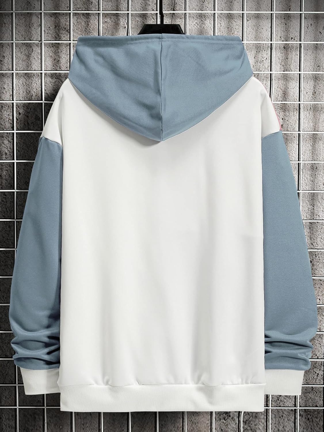 WDIRARA Men's Color Block Graphic Hoodies Long Sleeve Hooded Sweatshirt Tops - Image 2