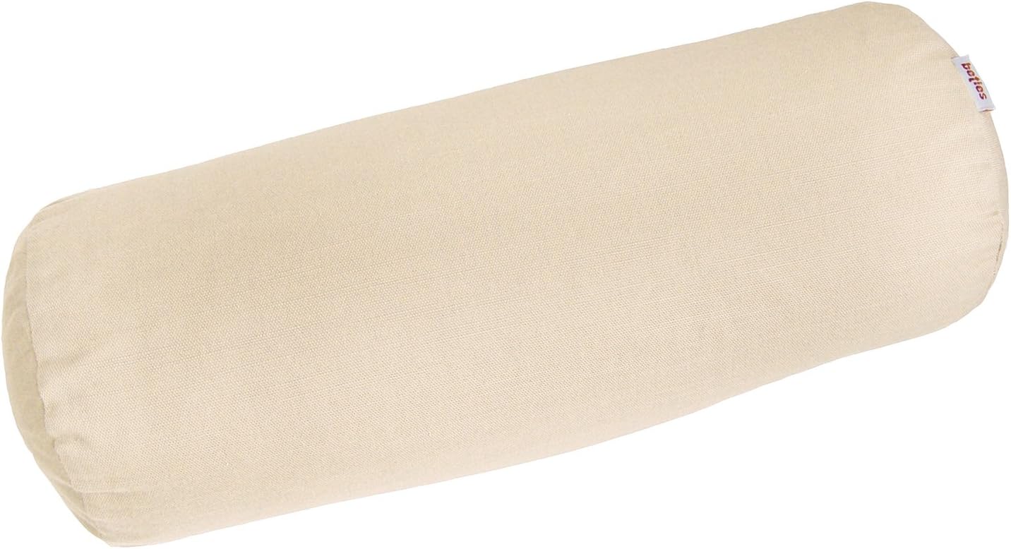 Beties colour play, cushion covers and table runners made of 100 % cotton, for a happy mood in plain colour, 100% Cotton, natural, Nackenrollen Bezug 15x40 cm
