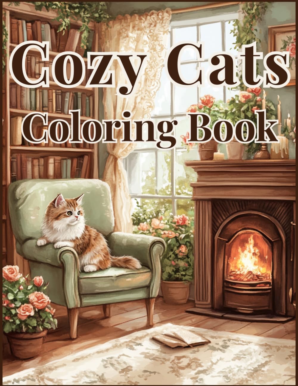 Cozy Cats Coloring Book: 50 Charming Cat Illustrations to Color — For Adults, Teens & Kids (Happy Kittens – A Cozy Coloring Series)