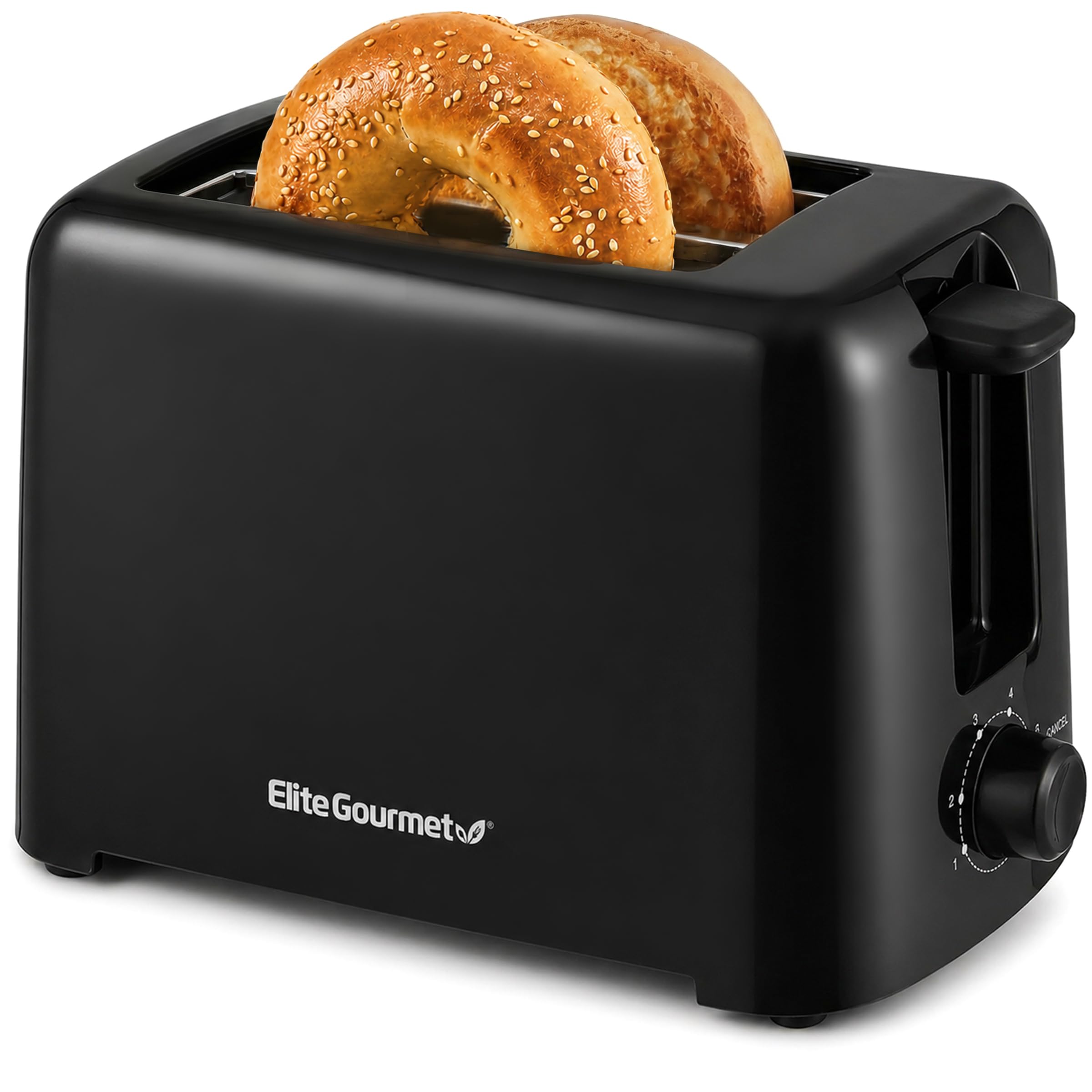 Photo 1 of [NONFUNCTIONAL] Elite Gourmet 2-Slice Cool Touch Toaster – 6 Browning Levels, Extra Wide 1.25” Slots for Bagels & Thick Bread, Cancel Function, Compact, ETL Certified, Black