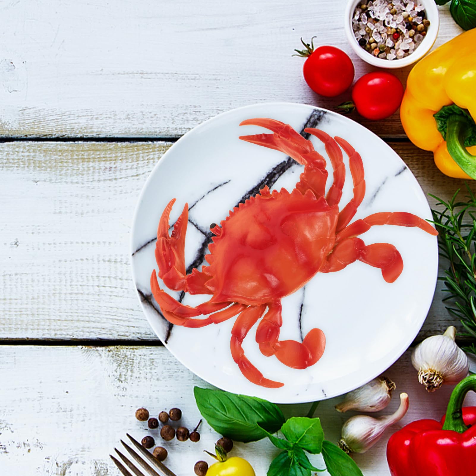 SUPVOX Adorable Realistic Crab Model for Ocean Theme Parties Vibrant Decoration for Gardens Photography Lightweight Vinyl Fake Crab with Fine Craftsmanship Authentic Look - Image 4