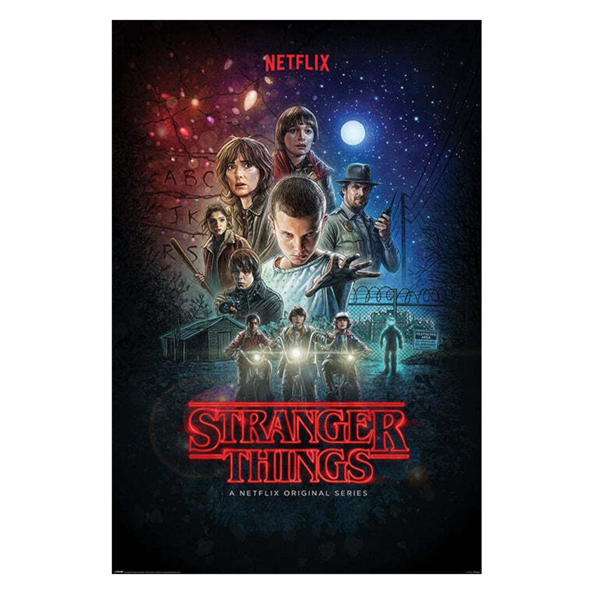 Toile Stranger Things 60x80cm Pyramid International One Sheet pour decoration interieure