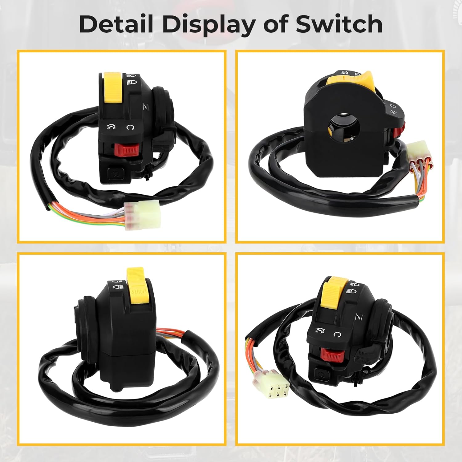 M MATI Left Handlebar Start Stop Headlight Switch for Suzuki Eiger 400 Kingquad 400 Vinson 500 Ozark 250 Quadsport 250 Quadmaster 500 Quadrunner 500 LT-A LT-F LT-Z 37400-27H00 37400-09F02