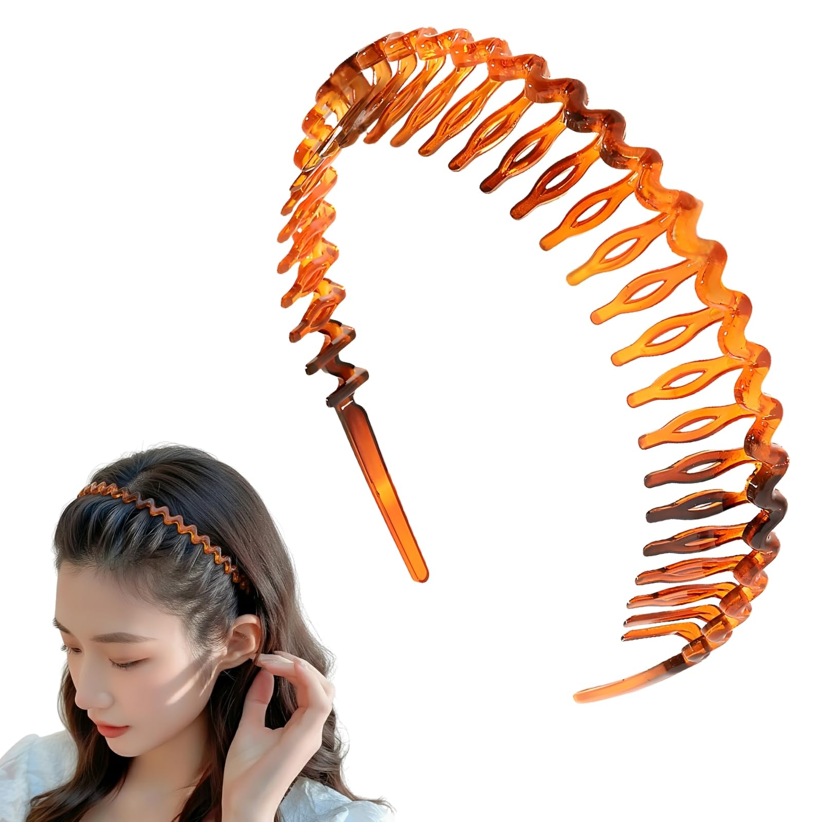 カチューシャ (ブラック コーム付き) ヘアバンド