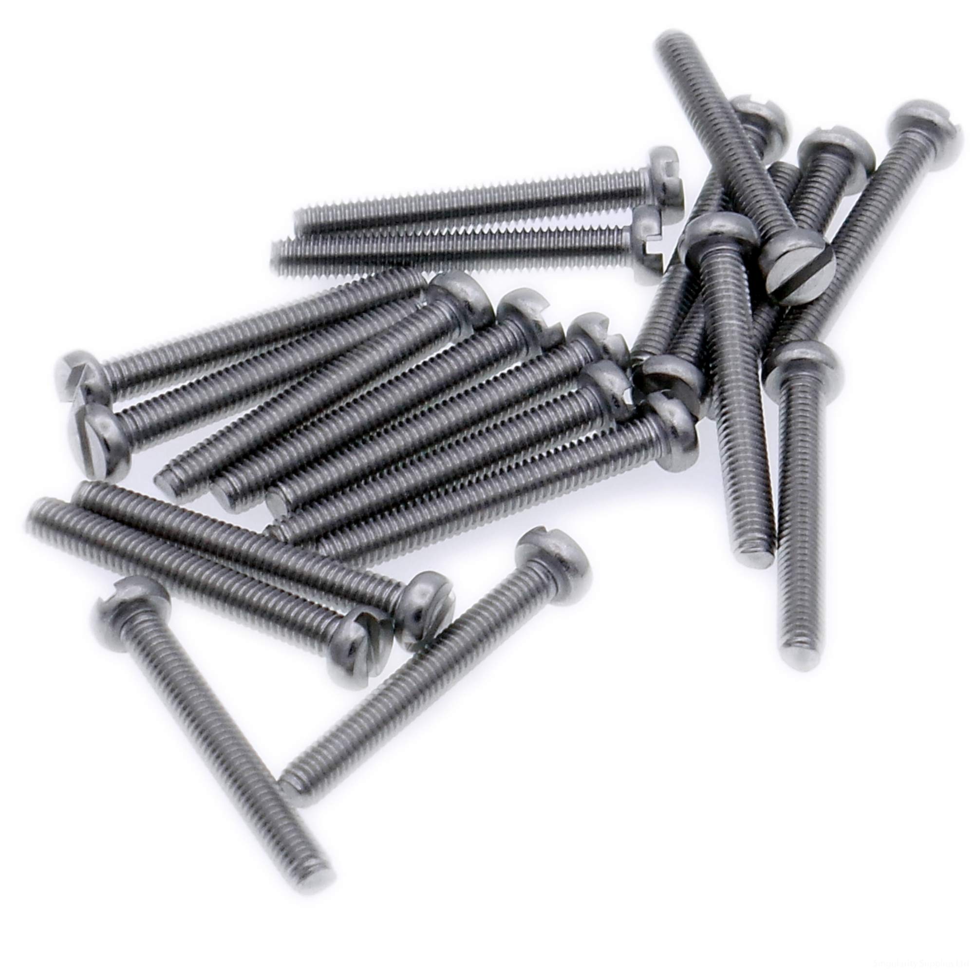Singularity Supplies M3 (3Mm X 50Mm) Slot Cheese Machine Screw (Bolt) - Stainless Steel (A2) (Pack Of 20)