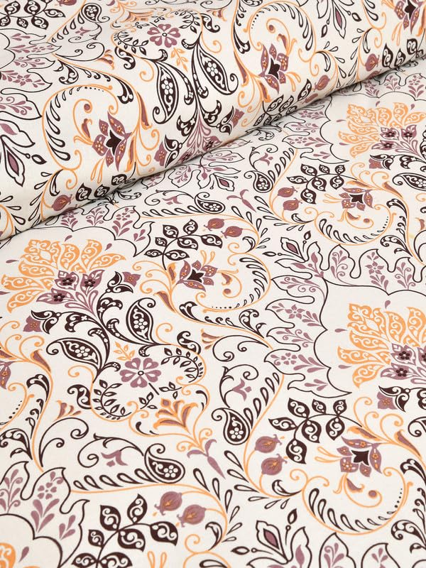 Image of Jaipur Fabric King Size Bed Sheet Set | 1 Bedsheet & 2 Pillow Covers | Soft, Durable & Skin-Friendly