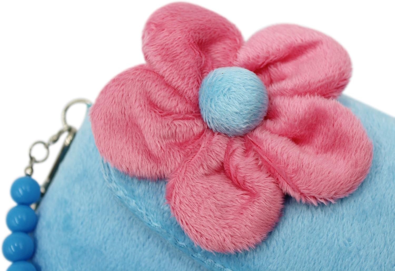 RARITYUS Little Girls Fashion Flower Crossbody Shoulder Bag Plush Handbag Mini Purse with Handle image 5 of 7 B077BTP414