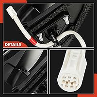 Vista 6 de A-Premium Espejo eléctrico para puerta del lado del conductor, compatible con Toyota Highlander 2008-2013, espejo retrovisor exterior plegable Blanco