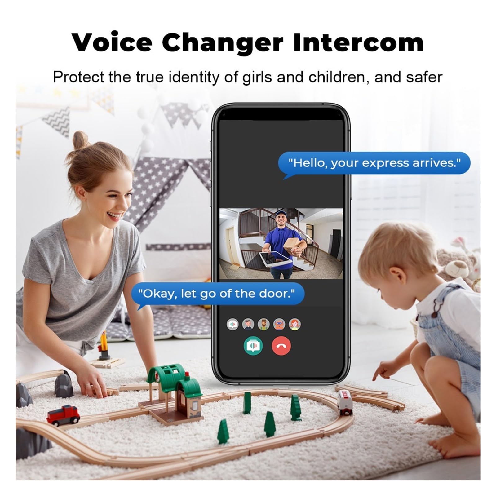 Sonnette Vidéo Intelligente WiFi Maison Intelligente sans Fil Téléphone Sonnette Caméra Sécurité Interphone Vidéo HD IR Vision Nocturne for Appartement(Color:ML1T-B)