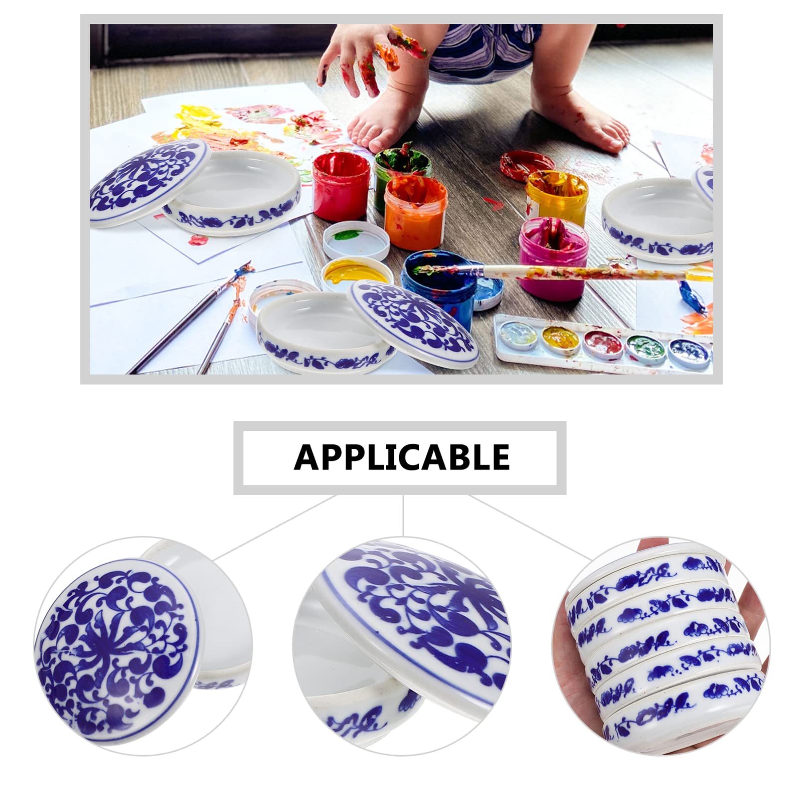 5 warstw tace do mieszania tacki do mieszania pigmentów akwarelowych paleta farb ceramicznych do malowania kolorów