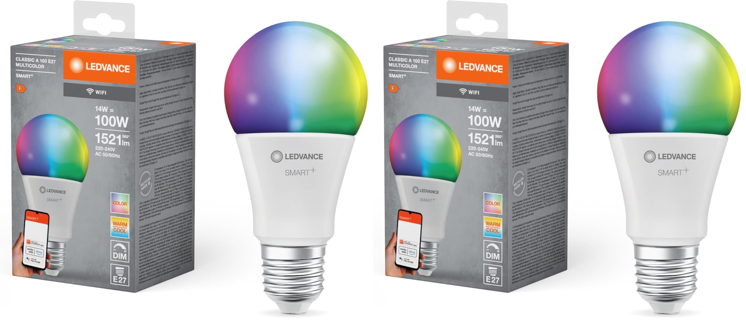 Ampoule connectée E27 multicolore pour créer une ambiance salon chaleureuse