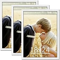 Vista 117 de Dark Brown 12x18 Frame Set of 3 - Rustic Woodgrain 12 x 18 Poster Frame with Plexiglass for Wall Gallery Display, 12x18 Picture Frame for Puzzles