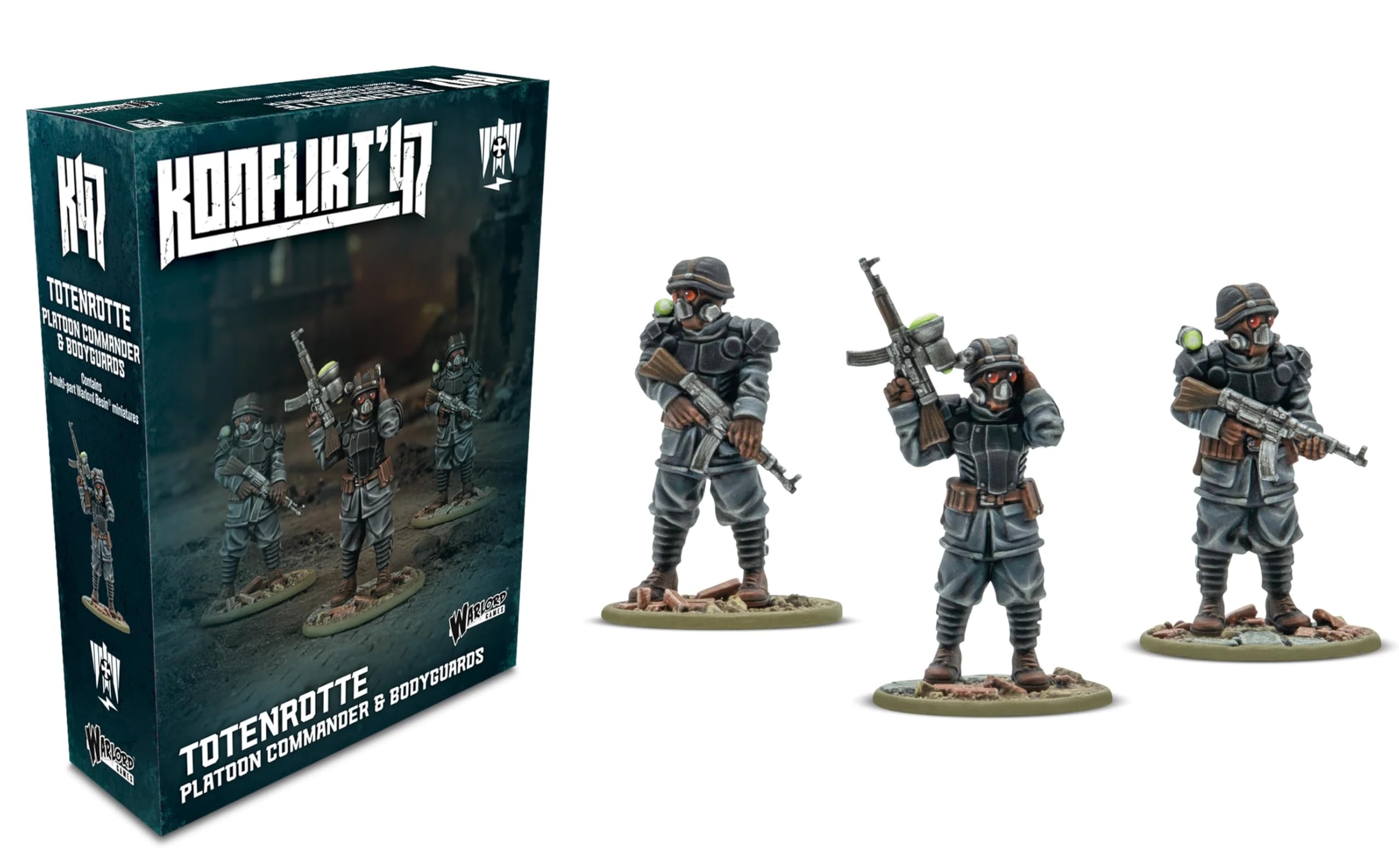 Warlord Games Totenrotte Platoon Commander & Bodyguard - Axis Miniatures for Konflikt 47 Highly Detailed 28mm Scale Miniatures