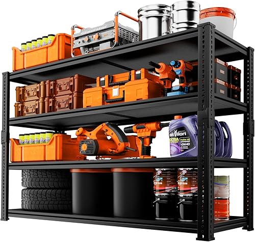 Miniatura 10 de Estantes de almacenamiento resistentes, 48 pulgadas de largo x 18 pulgadas de ancho x 72 pulgadas de alto, estantes de almacenamiento de garaje,