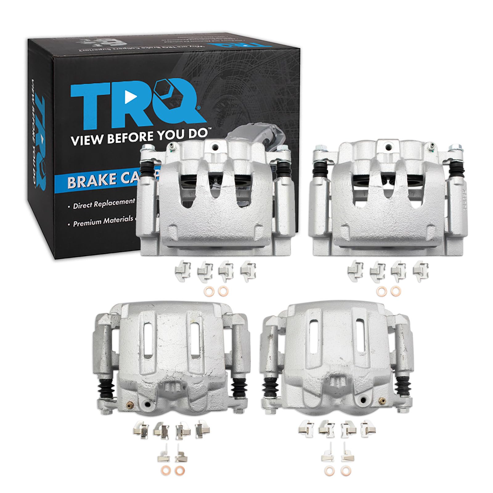 TRQ Brake Caliper Set Compatible with 2006-2012 Ford F-250 Super Duty F-350 Super Duty