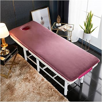 C,S 60x180cm/23x71in, Soft Memory Foam Mattress Topper Lash Bed with Face Hole, Non-Slip Lash Bed Cushion, Thick SPA Bed Padding, Massage Table Padding for Tattoo Table Beauty Salon Bed