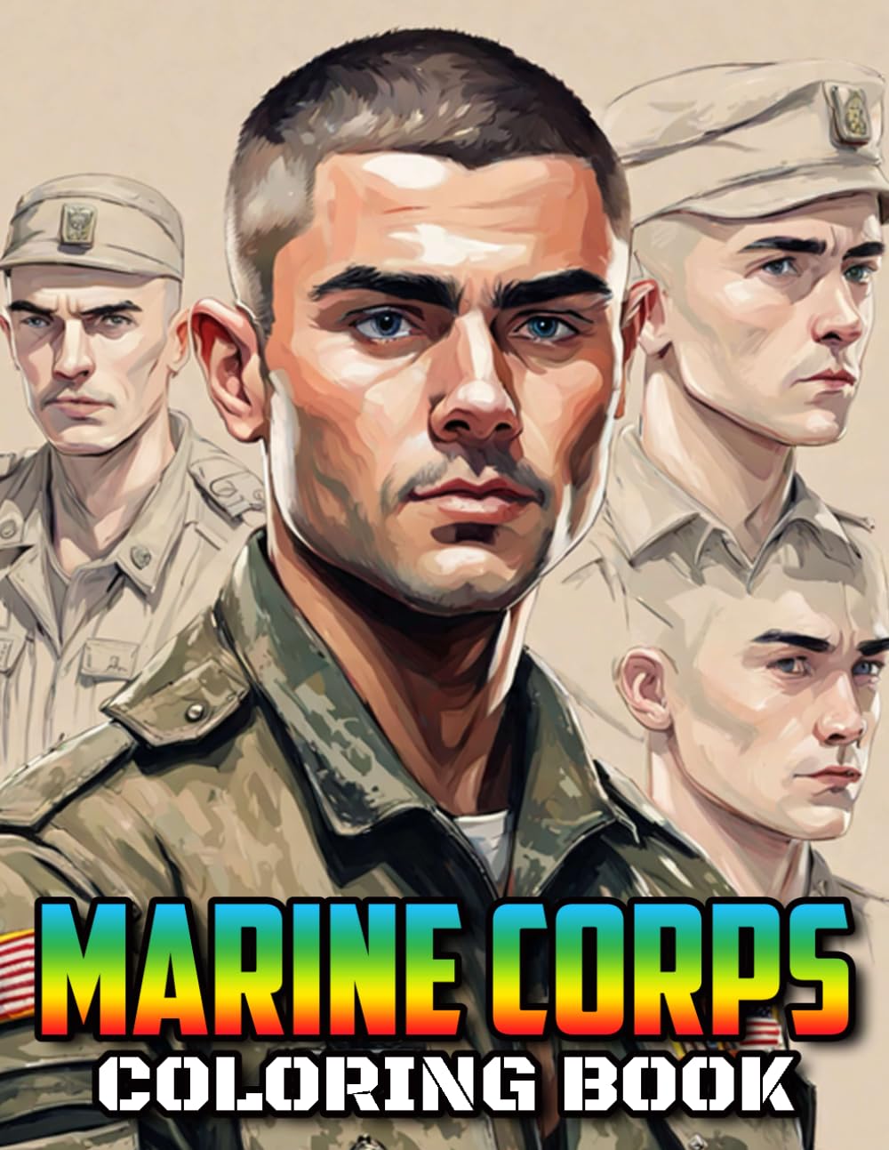 Marine Corps Coloring Book: Beautiful Illustrations Will Make You Excited For Kids And Adults