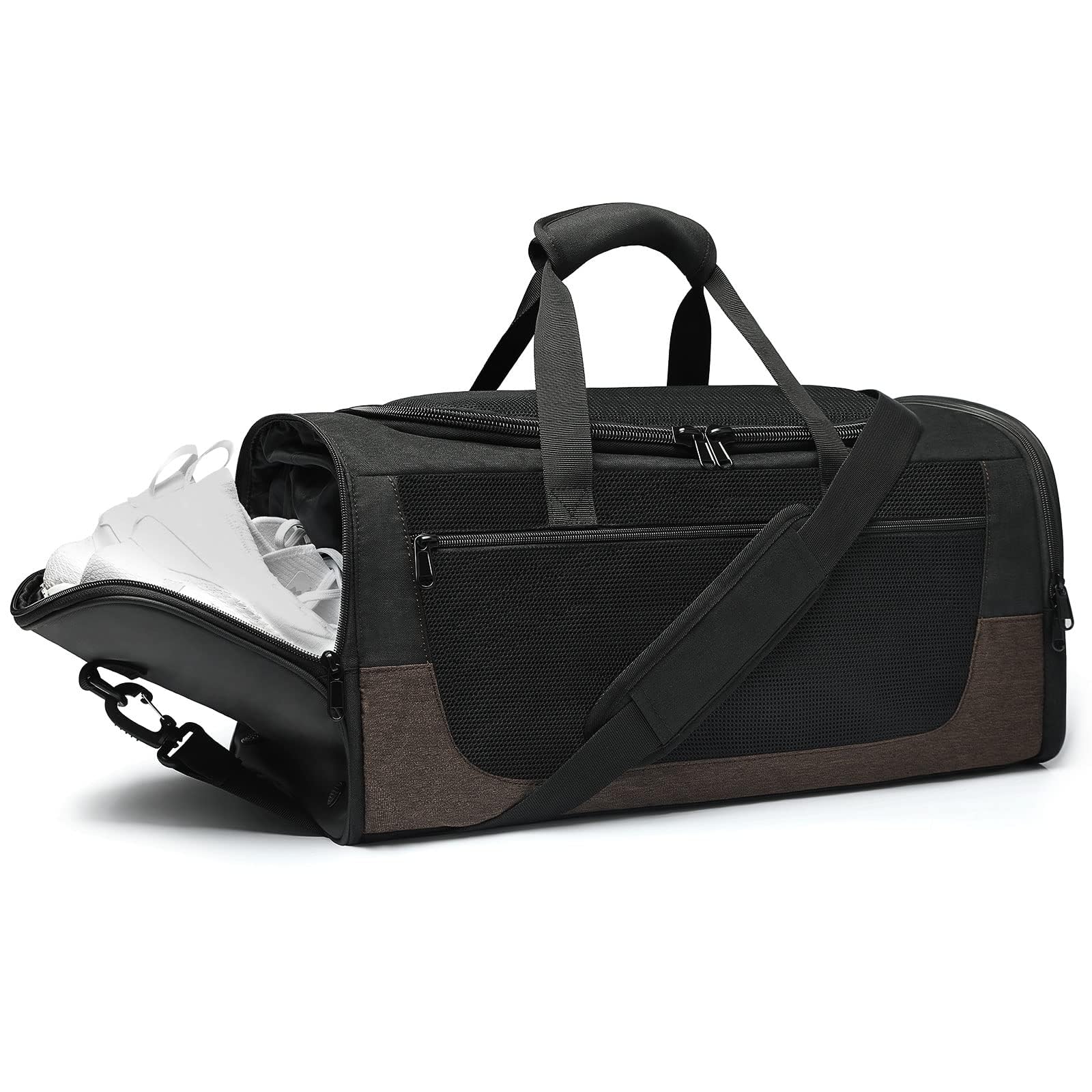 Gym Duffle Bag for Men and Women, Small Travel Duffle Bag Fitness Workout Bag with Wet Pocket and Shoes Compartment 40L Lightweight, Water Resistant Large Weekender Overnight Bags, Christmas Gift