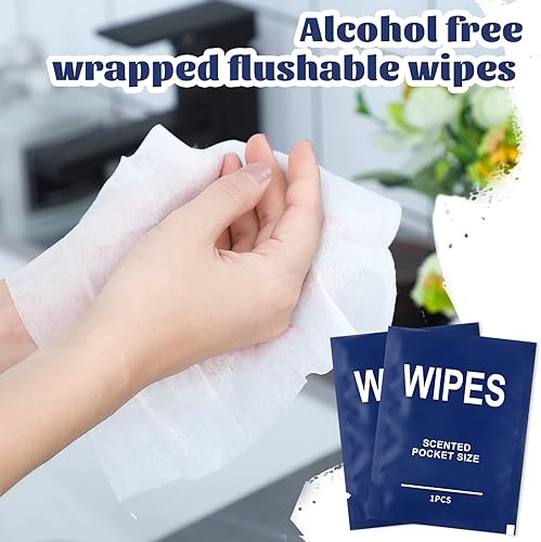 Miniatura 6 de Loopeer 500 toallitas desechables envueltas individualmente, sin perfume, toallitas húmedas con aloe para mujeres, hombres, adultos, cuerpo,