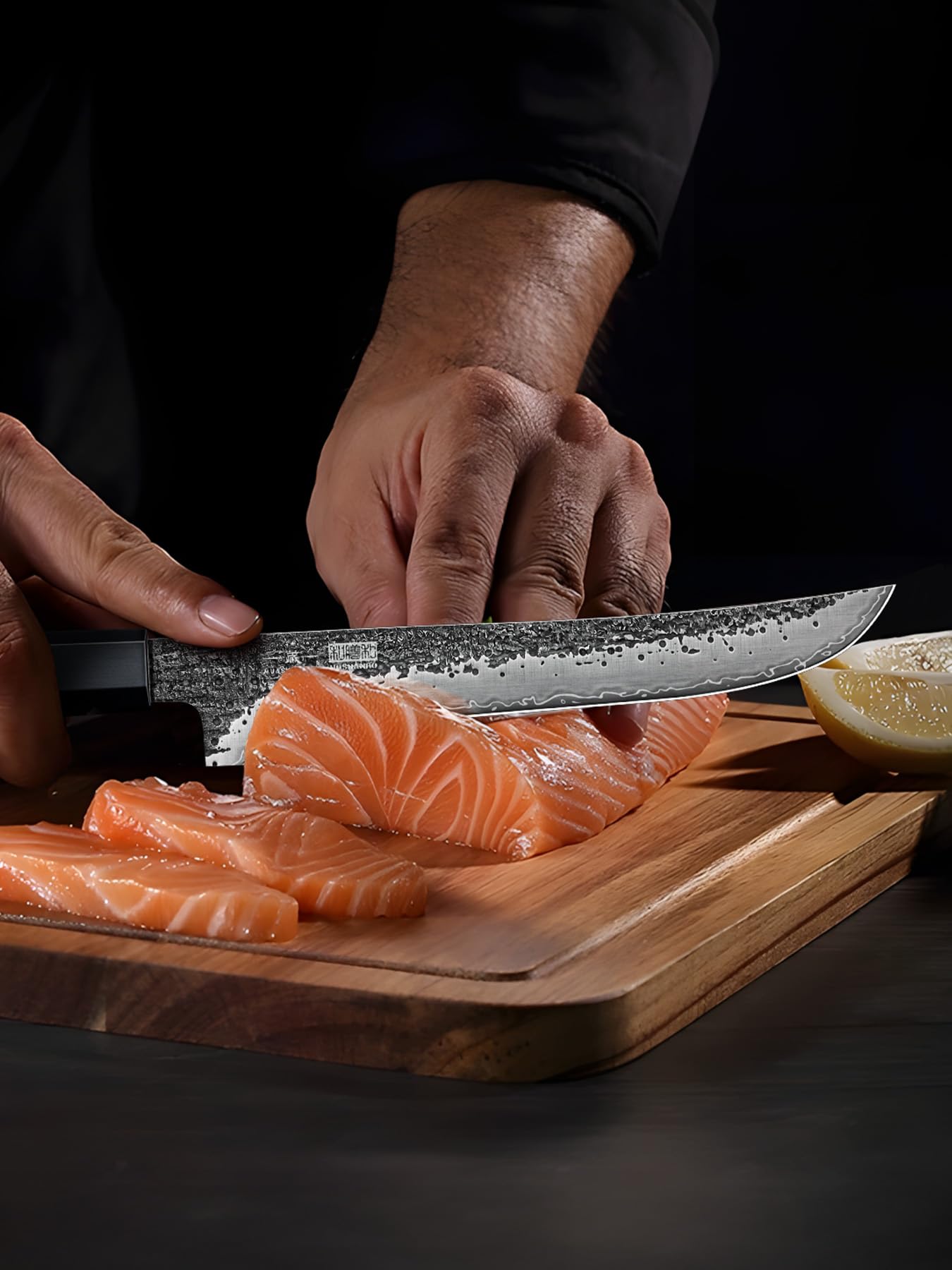 HOSHANHO Cuchillo para Filete de 18 cm, Acero al Carbono, Deshuesar Japonés Superafilado, Forjado a Mano