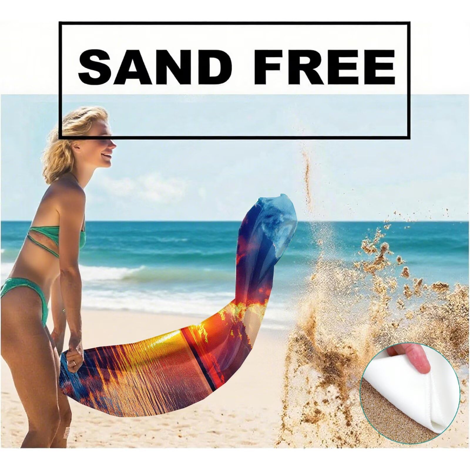Toallas de Playa Microfibra Paisaje Toalla Playa Grande 180x90 cm Mujer Hombre Secado Rápido Absorbente Toallas Gimnasio Suave Sin Arena Ligera Toalla Microfibra para Playas Piscina Viajes Camping Q-9