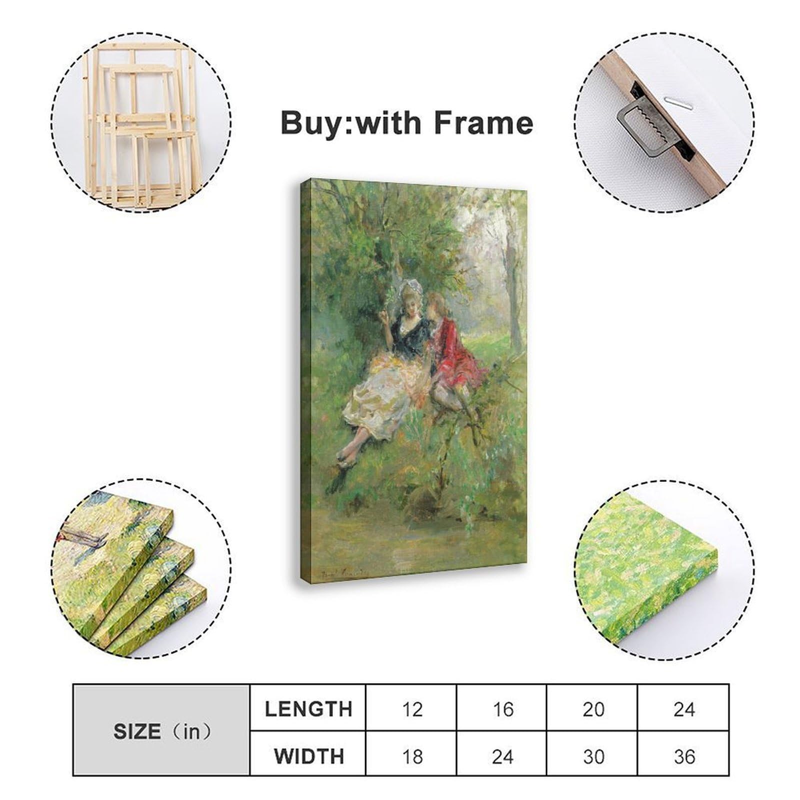 ANFOTCM Daniel Hernandez, kochankowie, kochankowie nad rzeką, płócienny plakat dekoracja sypialni, sport, krajobraz, biuro, pokój, dekoracja, prezent, 50 x 75 cm