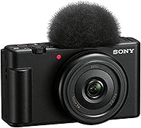 Sony ZV-1F Vlog Camera: 1-Inch Sensor, 20mm Wide-Angle Lens, Eye AF for Vloggers & Content Creators - Black