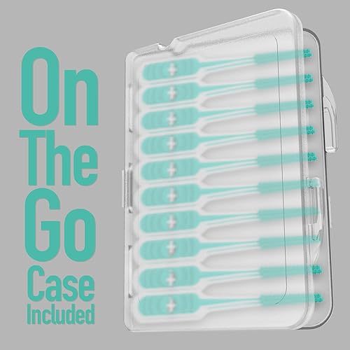 Miniatura 6 de Dr. Emma Púas dentales de goma suave para cepillo de menta, 100 unidades (4 paquetes, menta)