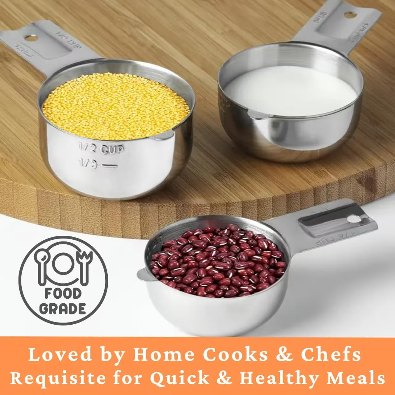 18PCS Measuring Cups and Spoons Set - Includes 4 Stainless Steel Measuring Cups, 9 Measuring Spoons and 5 Mini Spoons, Kitchen Gadgets for Cooking & Baking, Dishwasher Safe image 3