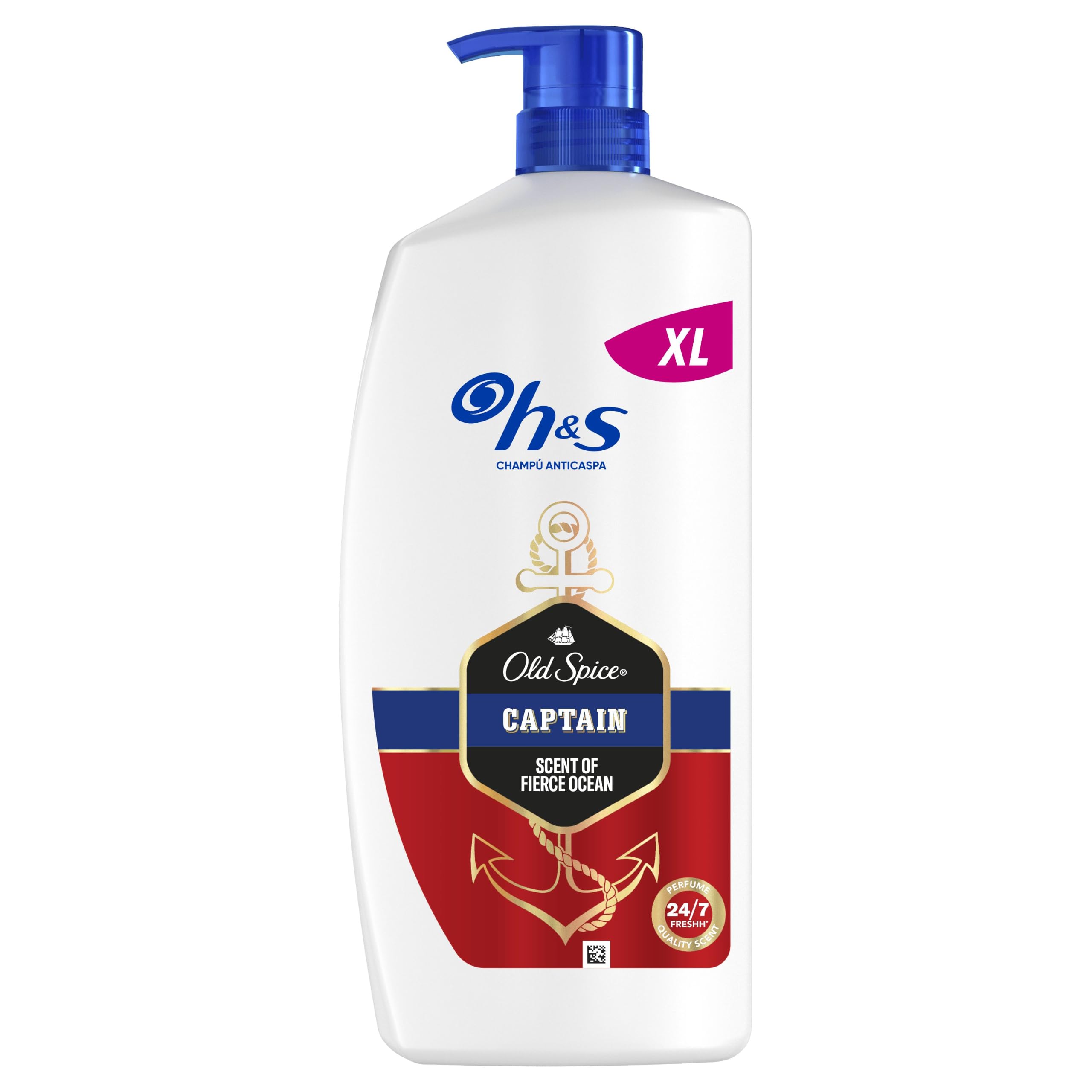 H&S X Old Spice Captain Champú Anticaspa 800ml Actúa Contra La Grasa Y El Picor Desde El Primer Lavado. Hasta Un 100% De Protección Contra La Caspa. Clínicamente Probado. Aroma De Calidad Perfumada en oferta en Amazon