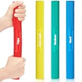 4 Pcs Flexible Resistance Therapy Bars Twist Grips,Flexible bar Twist and Bend Resistance Bar for Therapy,Tennis Elbow, Golfer's Elbow