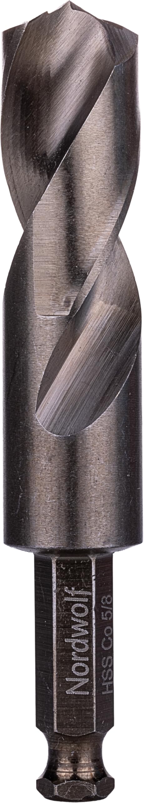 NordWolf 5/8" M35 Cobalt Stubby Drill Bit for Stainless Steel & Hard Metals, with 5/16" Hex Shank for Quick Chucks & Impact Drivers