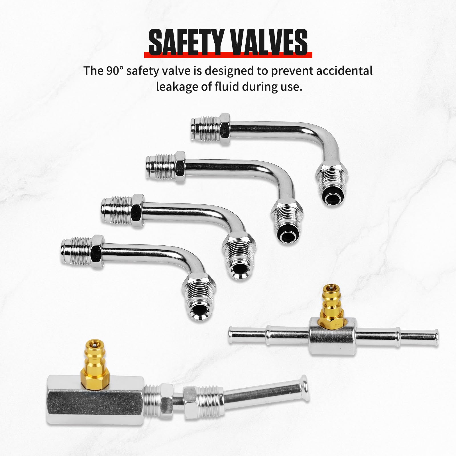 BELEY TU-443 Kit Tester Pressione di Iniezione Carburante con Adattatore e Manometro 0-140 PSI / 0-10 Bar