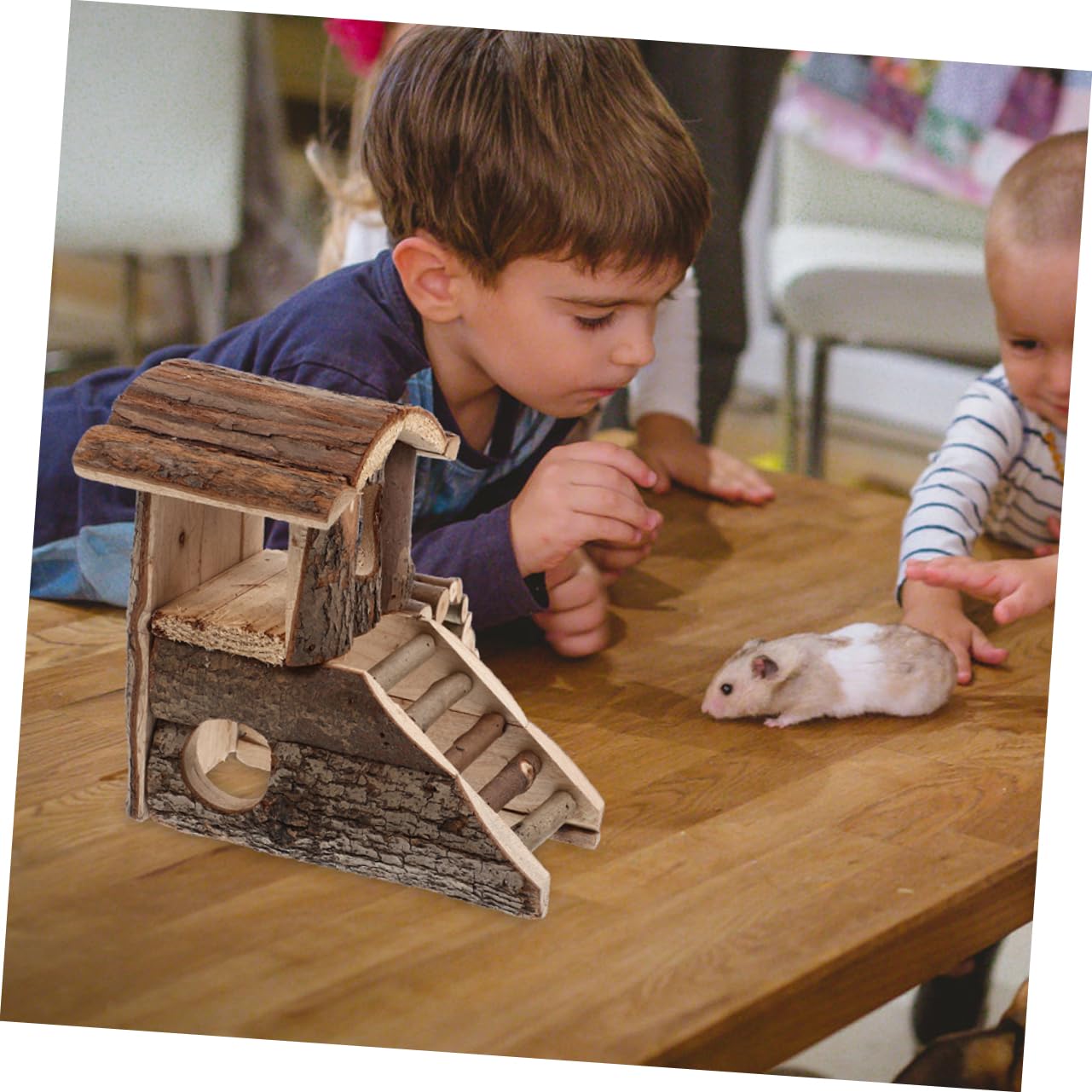 Holz-hamsterversteck Für Kleintiere Natürlicher Rückzugsort Für Zwerghamster Rennmäuse Und Ratten Fördert Bewegung Und Im Käfig Für Kleine Haustiere