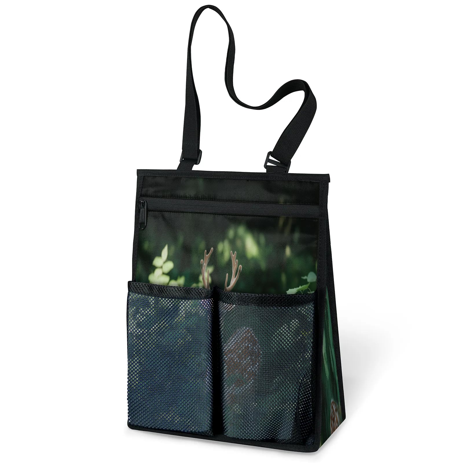 Ourtheme Animal Deer Portable Shower Bag for Travel Gym Camp Beach Tote Shower Caddy Bags Hanging Toiletry Organizer