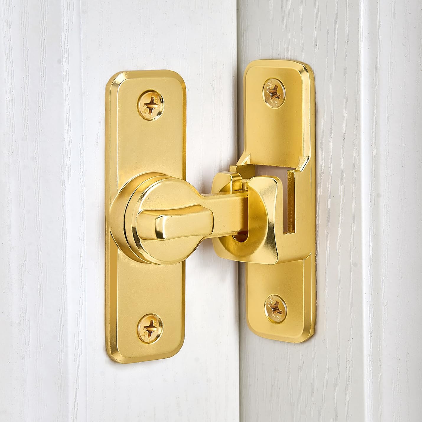 Gold 90/180 Degree Flip Latch,Zinc Alloy Barn Door Latch image 3