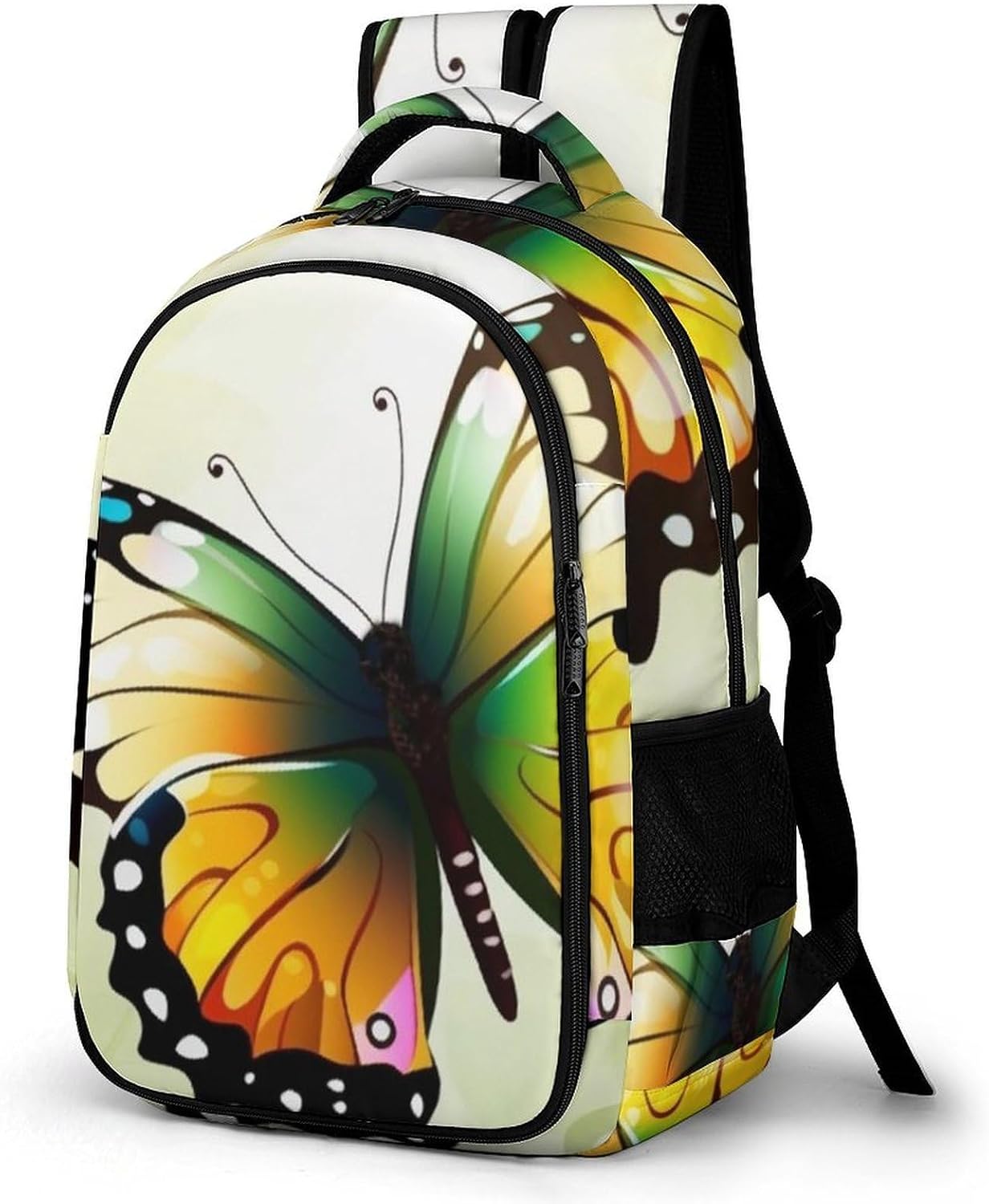 Beautiful Butterfly Large Laptop Backpack, Waterproof Daypack