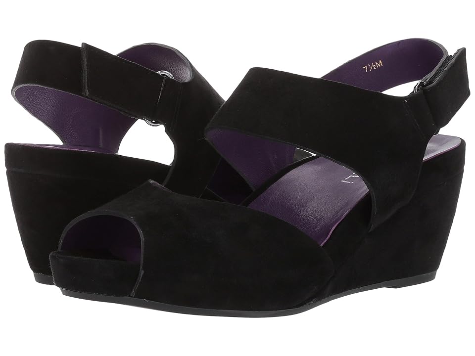 

Vaneli Ilex (Black Suede/Gunmetal Trim) Women's Wedge Shoes